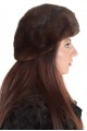 Тъмно кафява дамска шапка от естествен косъм 33.00 лв.