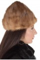 Светло кафява дамска шапка от естествен косъм 33.00 лв.