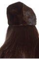 Тъмно кафява дамска шапка от естествен косъм 33.00 лв.