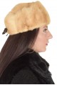 Бежова дамска шапка от естествен косъм 33.00 лв.