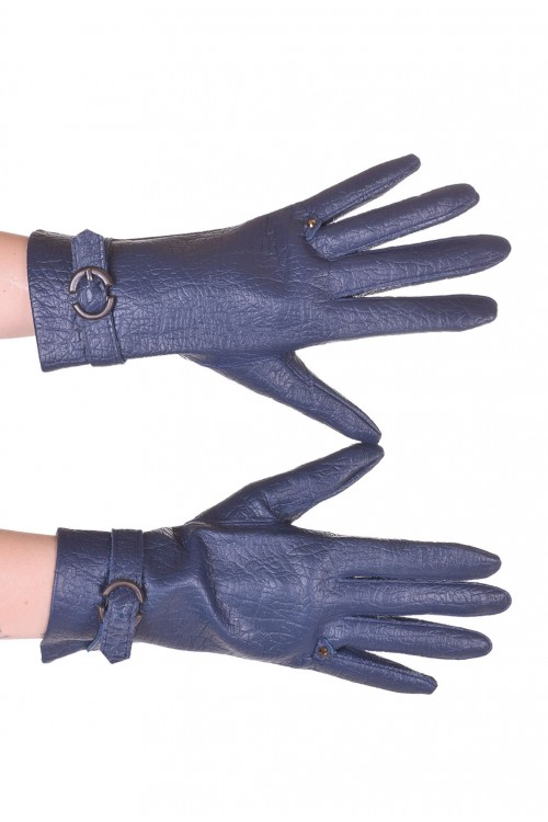 Тъмно сини ръкавици от изкуствена кожа 6.00 лв.