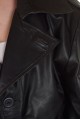 Красив черен шлифер от естествена кожа 96.00 лв.