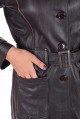 Черен дамски шлифер от естествена кожа 75.00 лв.