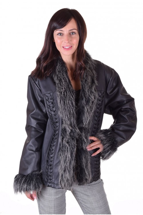 Екстравагантно дамско яке от естествена кожа 91.00 лв.