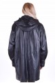 Черно дамско дълго яке от естествена кожа 89.00 лв.