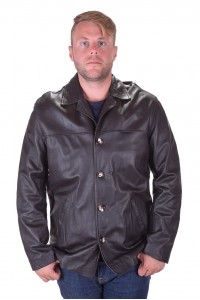 Великолепно черно мъжко кожено яке