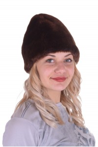 Кокетна шапка от естествен косъм