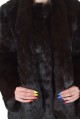 Тъмно кафяво палто от естествен косъм 74.00 лв.
