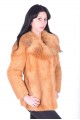 Тъмно оранжево палто от естествен косъм 89.00 лв.
