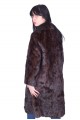 Тъмно кафяво палто от естествен косъм 225.00 лв.