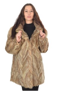 Страхотно дамско палто от естествен косъм