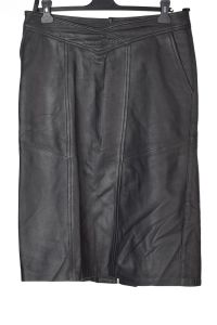 Елегантна пола от естествена кожа