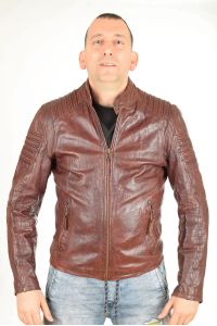 Елегантно мъжко яке от естествена кожа