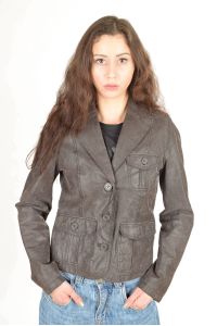 Елегантно яке от естествена кожа