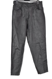 Модерен дамски панталон от естествена кожа